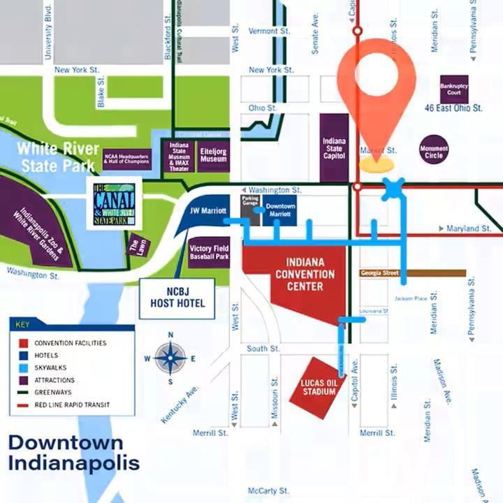 Free Parking! Downtown King Suite Lucas Oil- Conv Center Skywalk#1 Ινδιανάπολη Εξωτερικό φωτογραφία